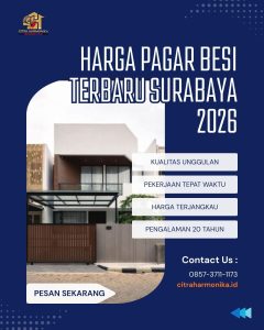 Harga pagar besi terbaru Surabaya 2026