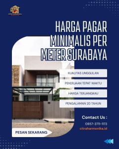 Harga pagar minimalis per meter Surabaya