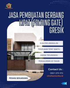 Jasa pembuatan gerbang lipat (folding gate) Gresik