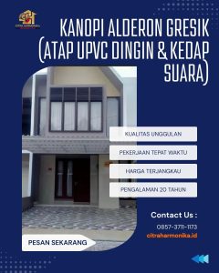 Kanopi Alderon Gresik (Atap uPVC dingin & kedap suara)