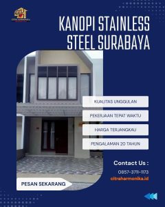 Kanopi stainless steel Surabaya