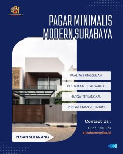 Pagar minimalis modern Surabaya
