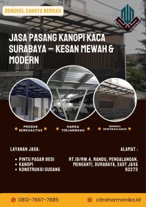 Jasa Pasang Kanopi Kaca Surabaya – Kesan Mewah & Modern