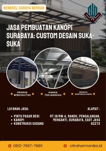 Jasa Pembuatan Kanopi Surabaya: Custom Desain Suka-Suka