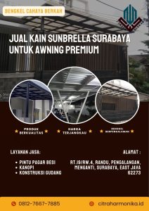 Jual Kain Sunbrella Surabaya untuk Awning Premium