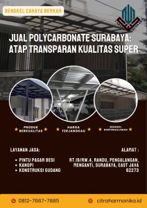 Jual Polycarbonate Surabaya: Atap Transparan Kualitas Super