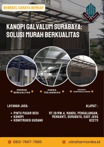 Kanopi Galvalum Surabaya: Solusi Murah Berkualitas
