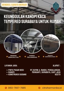 Keunggulan Kanopi Kaca Tempered Surabaya untuk Rumah