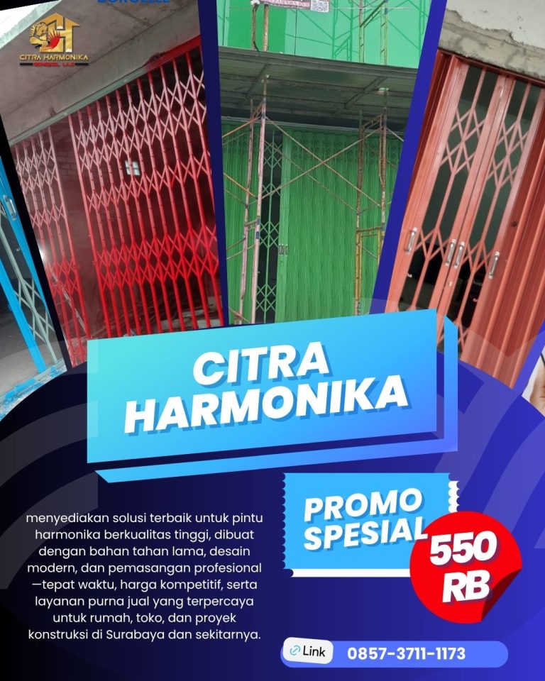 banner pintu harmonika surabaya