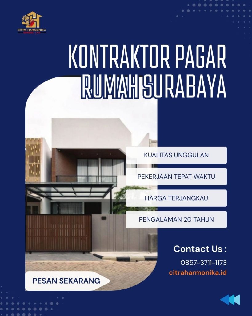 Kontraktor pagar rumah Surabaya
