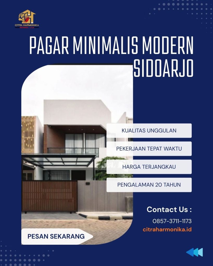 Pagar minimalis modern Sidoarjo