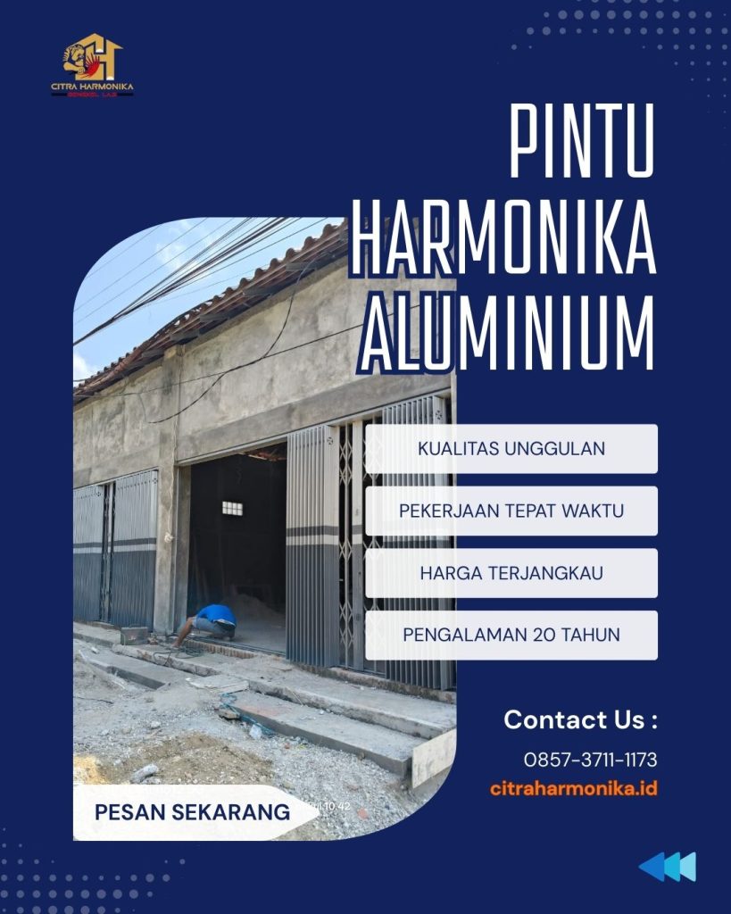 pintu harmonika aluminium