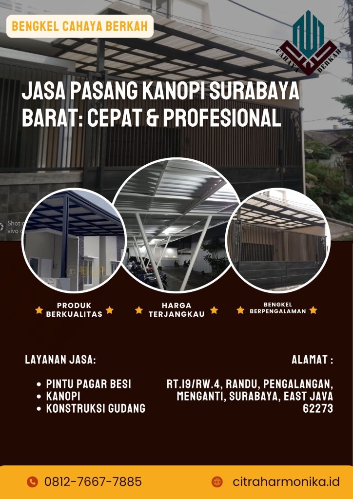 Jasa Pasang Kanopi Surabaya Barat: Cepat & Profesional