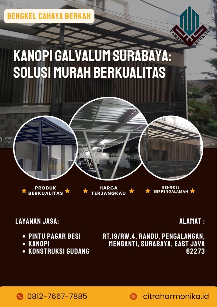 Kanopi Galvalum Surabaya: Solusi Murah Berkualitas