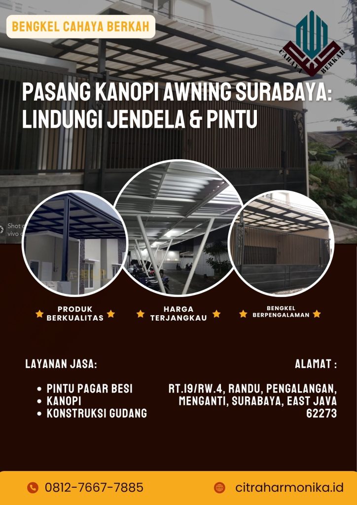Pasang Kanopi Awning Surabaya: Lindungi Jendela & Pintu